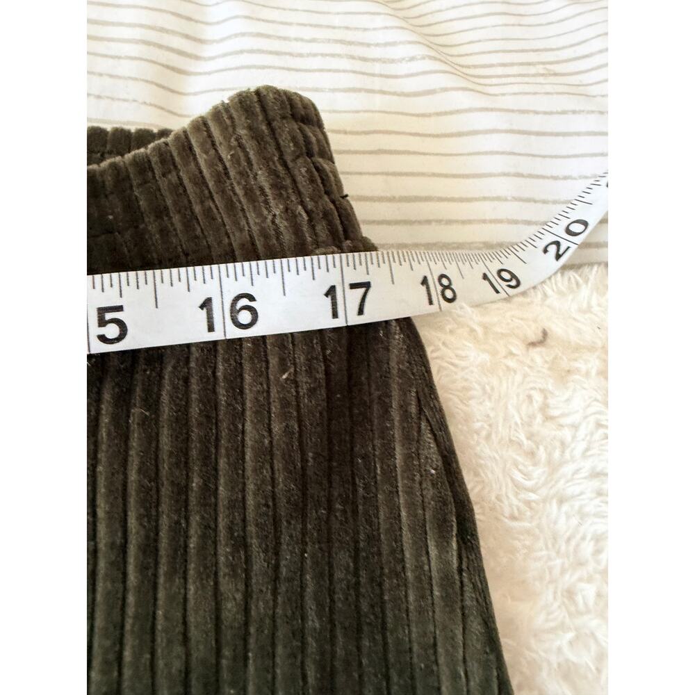 Aerie Olive Green Corduroy Flare Pants Pull On High Rise XL Regular - Picture 5 of 7